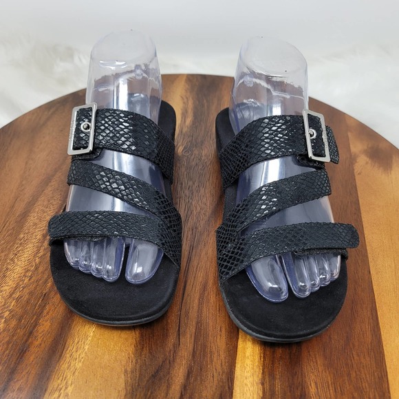 Vionic Kylarity Black Diamond Design Slide Sandals Size 6 - Picture 1 of 7